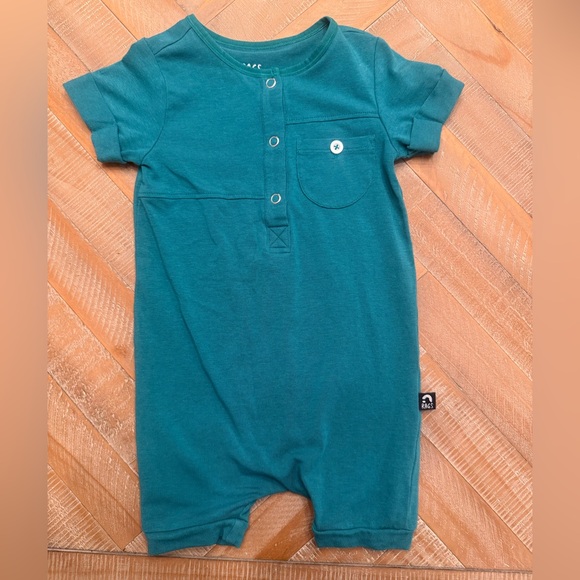 Rags to Raches Essentials Teal romper 12-18 Months - Picture 1 of 3